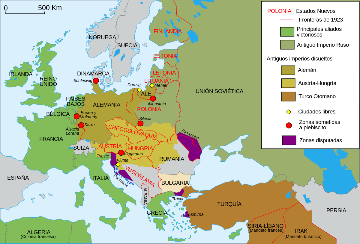 Europa después de la primera guerra mundial.