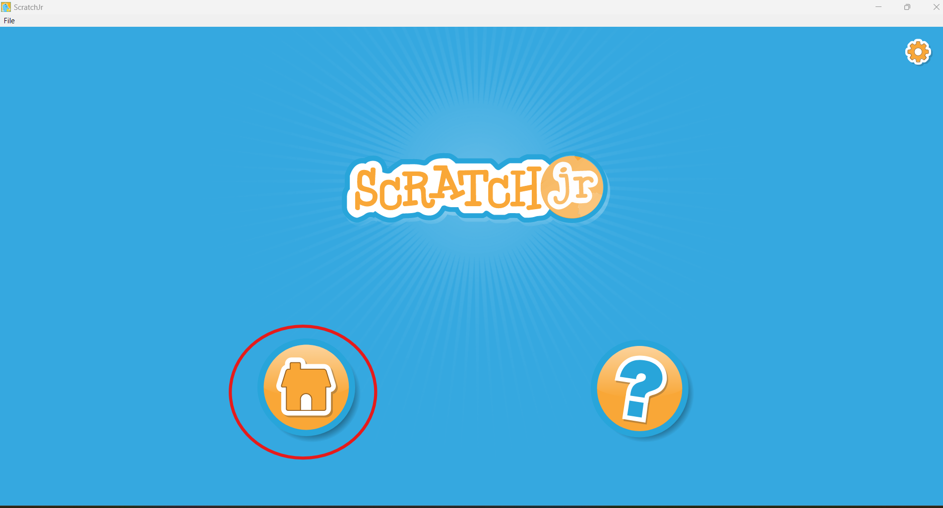 Casita para ingresar a Scratch Jr.