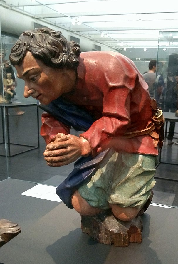 Figura belén (Pastor arrodillado), Museu da Inconfidência, 