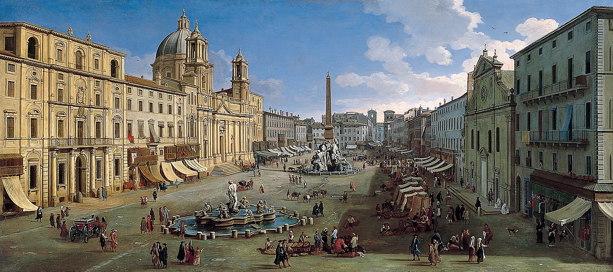 Plaza Navona, Roma (1699). Gaspar van Wittel 