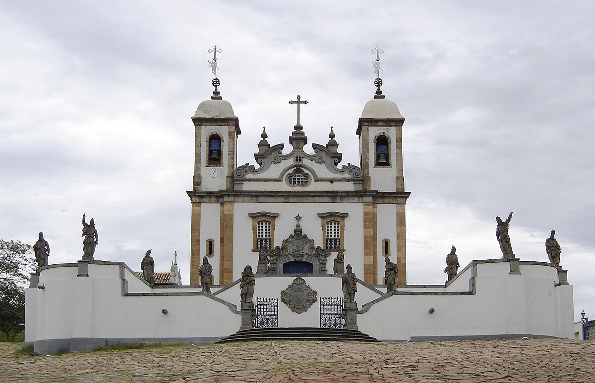 a iglesia del santuario del Bom Jesus de Matosinhos en Congonhas , Minas Gerais , Brasil 