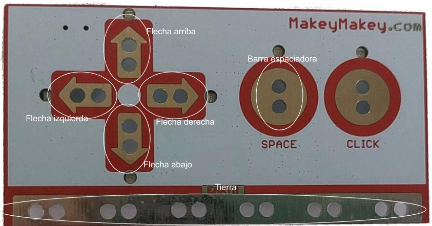 Placa con las conexiones