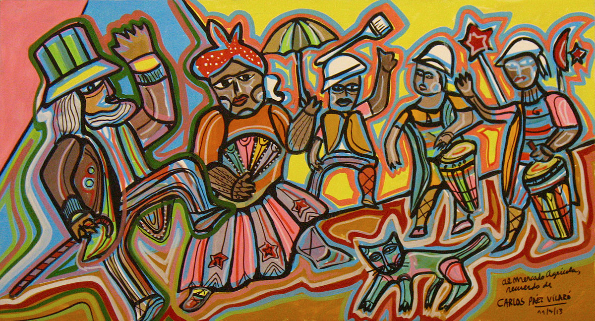 Mural mercado agrícola. Candombe. Paez Vilaró