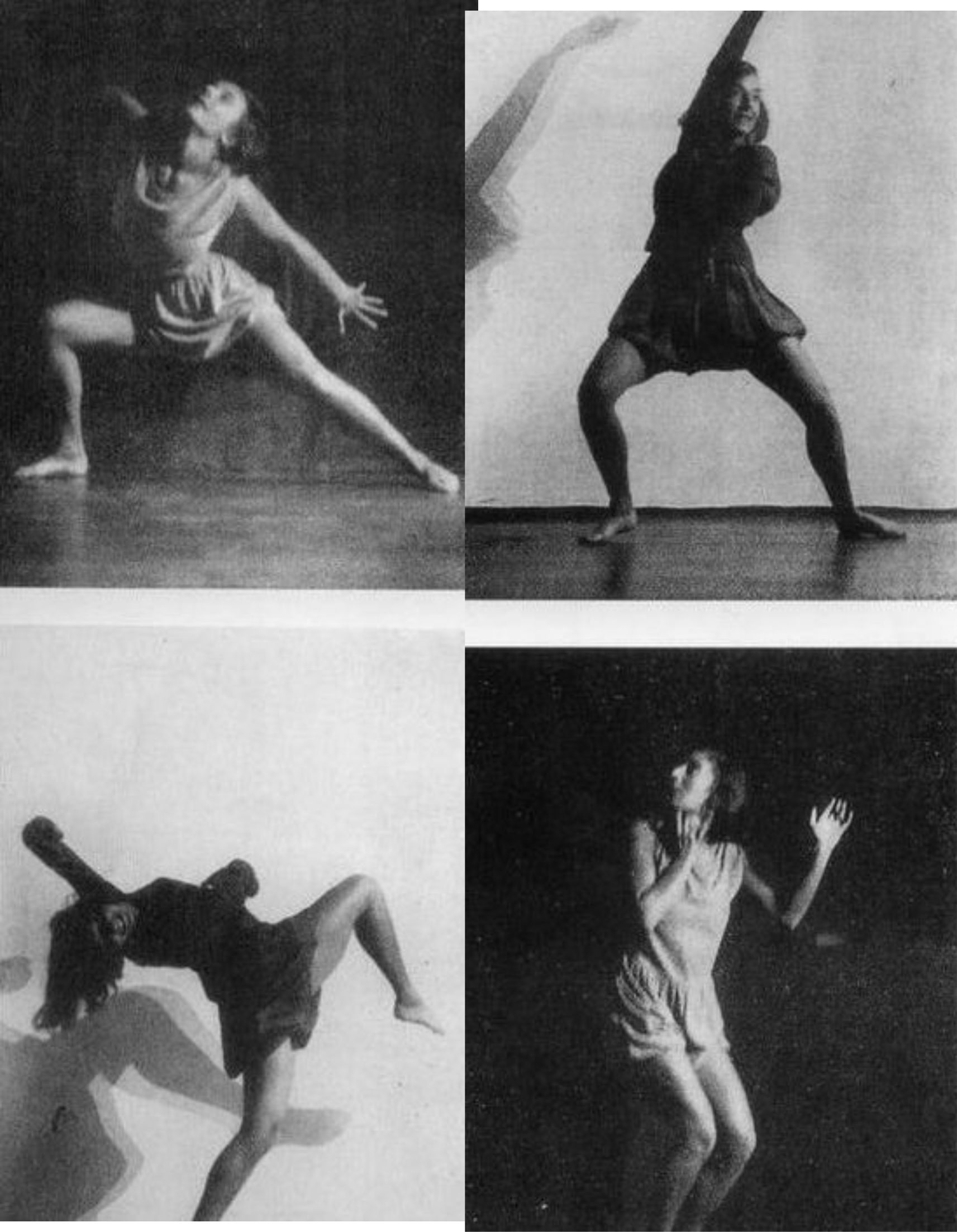 Mujer en diferentes poses de danza