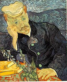 Retrato de un hombre elaborado de acuerdo a los criterios artísticos del postimpresionismo