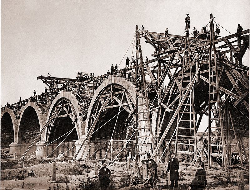 Construcción del Puente (ferroviario) 