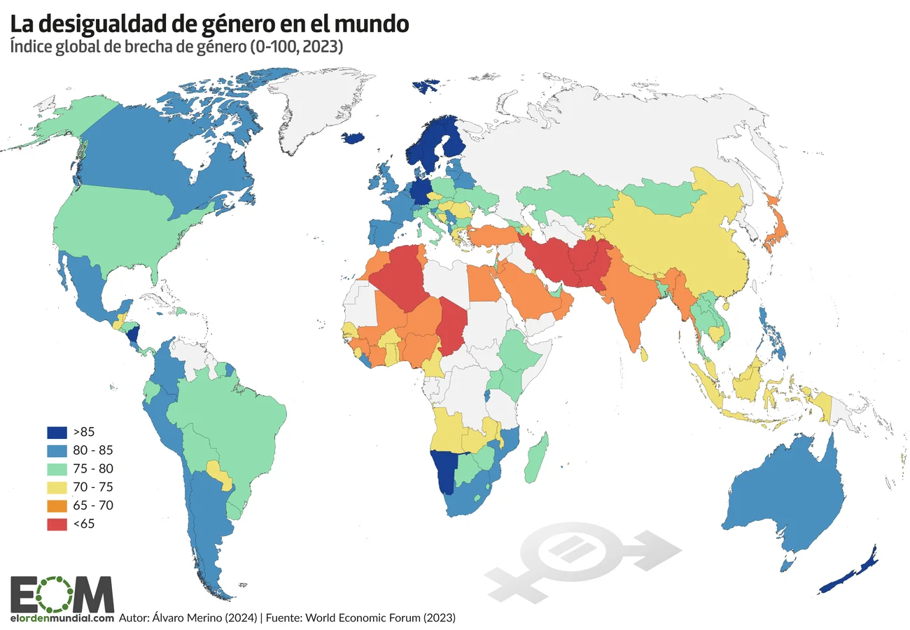 mapa brecha de genero en el mundo mapa brecha de genero en el mundo