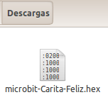 Archivo con extensión .hex