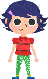 Personaje animado, niña