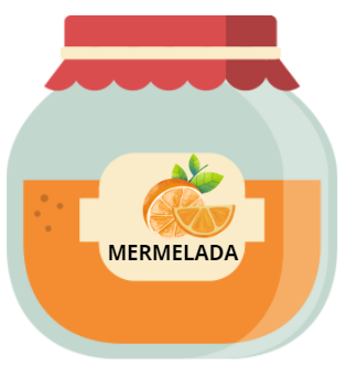 frasco de mermelada de naranja