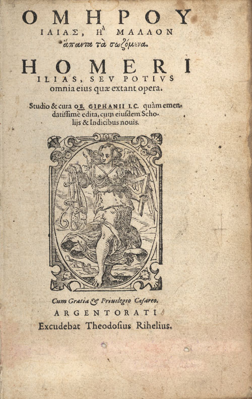 Portada de la Ilíada de edición en 1572