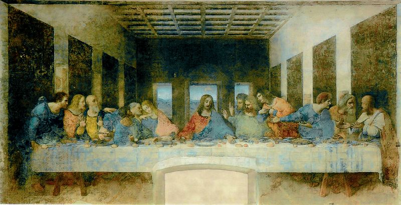 La última cena es una pintura mural original de Leonardo da Vinci ejecutada entre 1495 y 1497