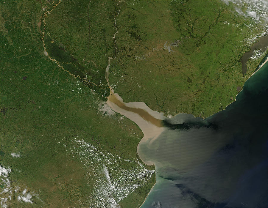 Foto satelital del Río de la Plata 