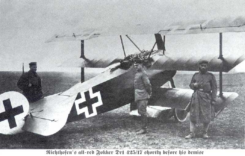 El Fokker Dr.I, avión de Manfred von Richthofen, el Barón Rojo.