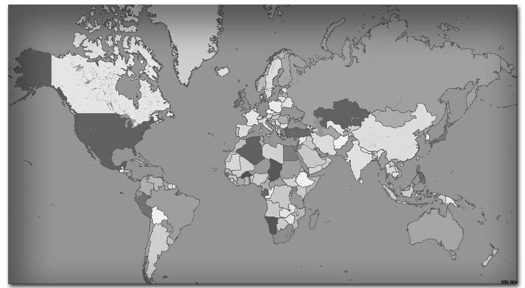 El siguiente mapa muestra la división de los países en 2018.