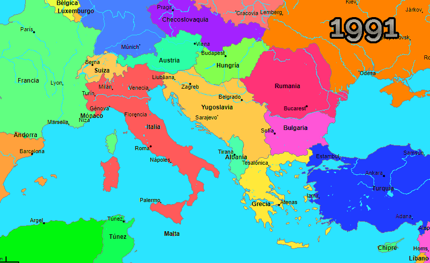 Resultado de imagen de mapa yugoslavia