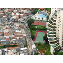 Fotografía de la Favela de Paraisópolis en Rio de Janeiro. Brasil