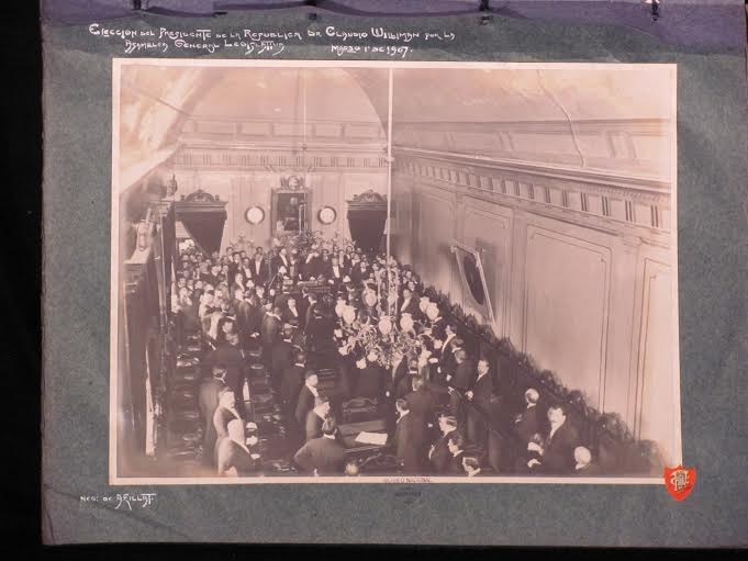 Asunción de la Presidencia de Claudio Williman en 1907, con presencia de los legisladores.