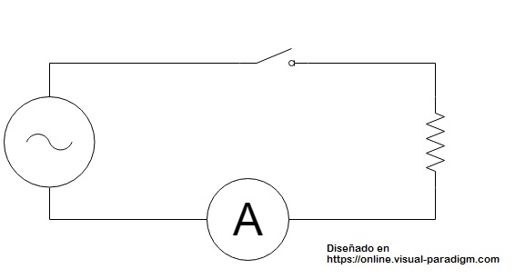 Amperímetro en circuito de corriente alterna