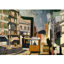 Paisaje de ciudad, óleo sobre cartón, 1928