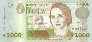 billete de 1000 pesos uruguayos