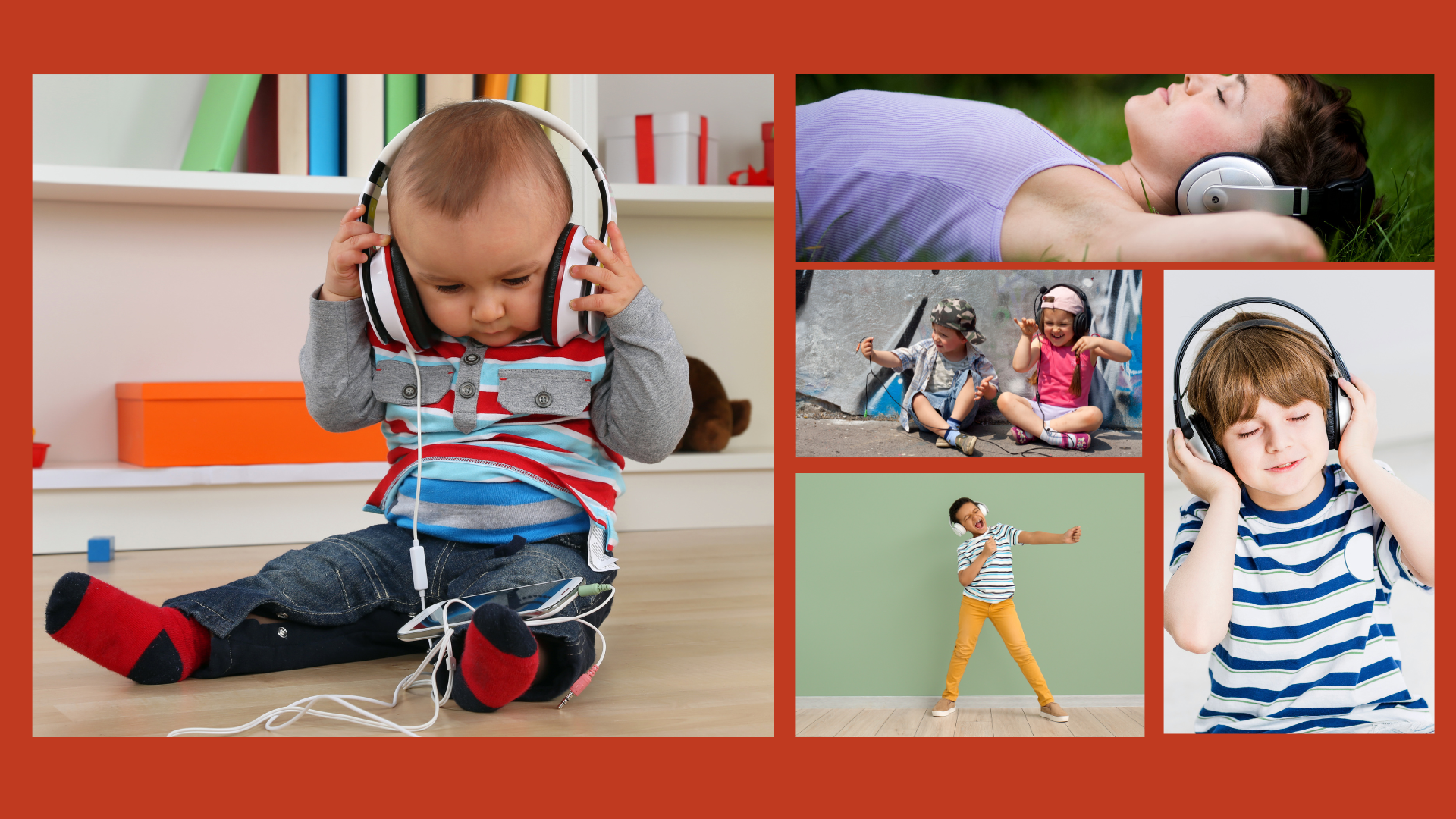 fotos de niños escuchando música