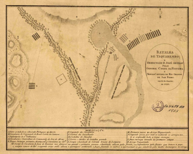 Plano de la Batalla de Tacuarembó