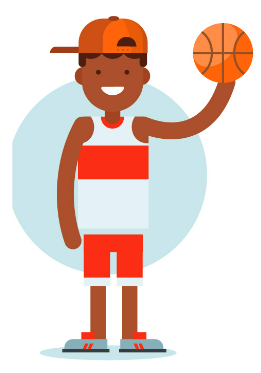 Niño basquetbolista (imagen decorativa)