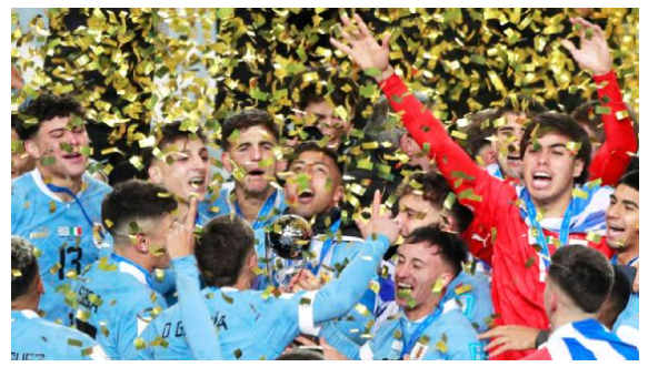 Uruguay se consagró campeón del Mundial Sub 20 en Argentina. EFE