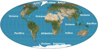 Planisferio de Océanos