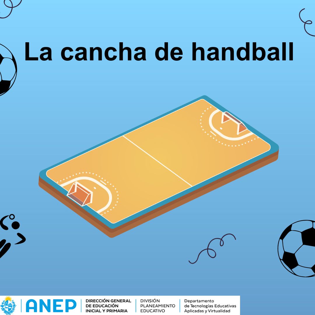 Infografía cancha handball