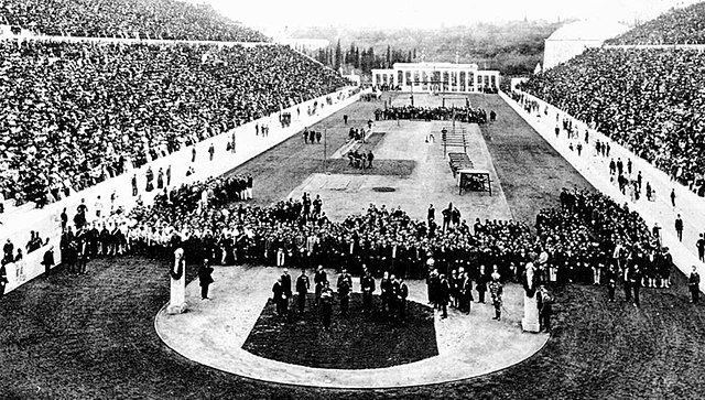 Ceremonia de apertura de los Juegos Olímpicos , Atenas, 1896.