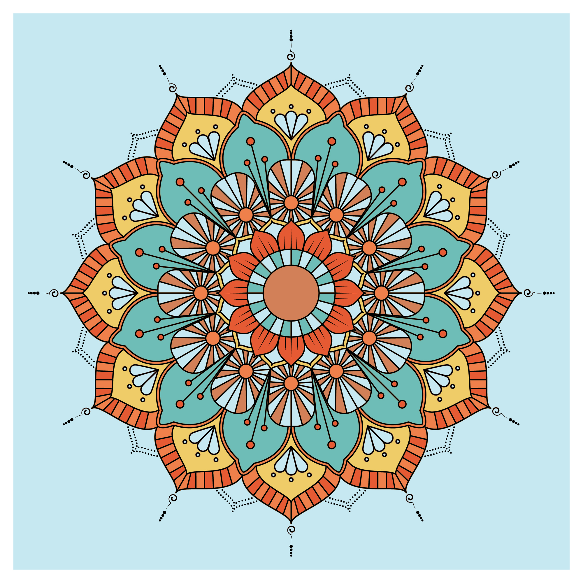 Mandala a color 3