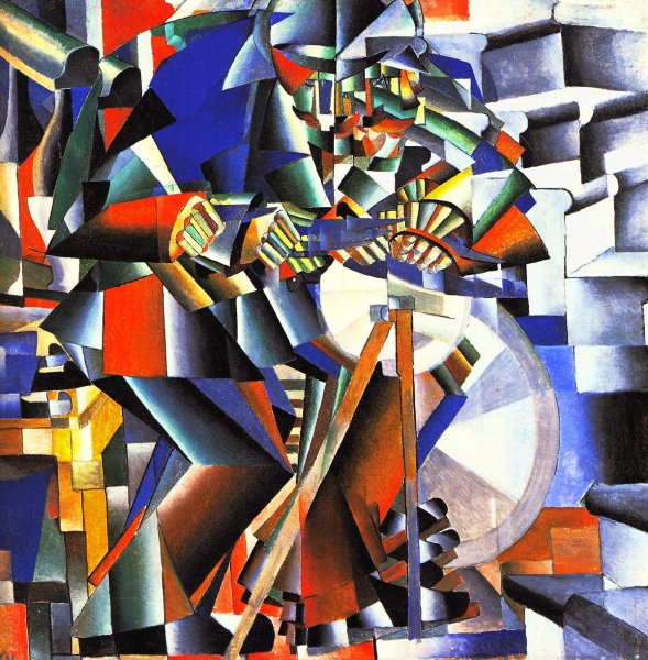 Obra de Malévich El afilador de cuchillos