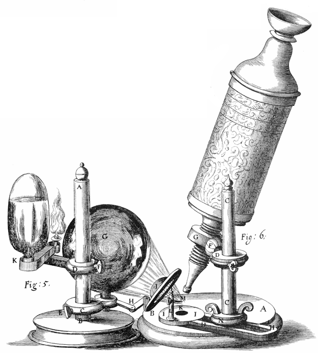 Dibujo del Microscopio de Hooke
