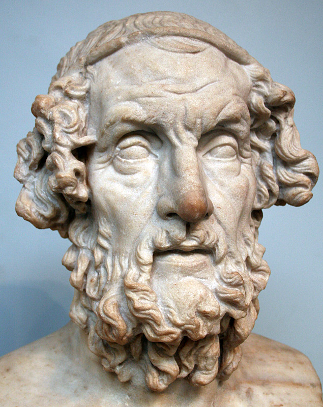 Escultura de Homero en el British Museum
