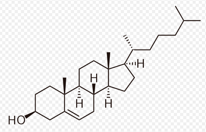 Estructura química de colesterol