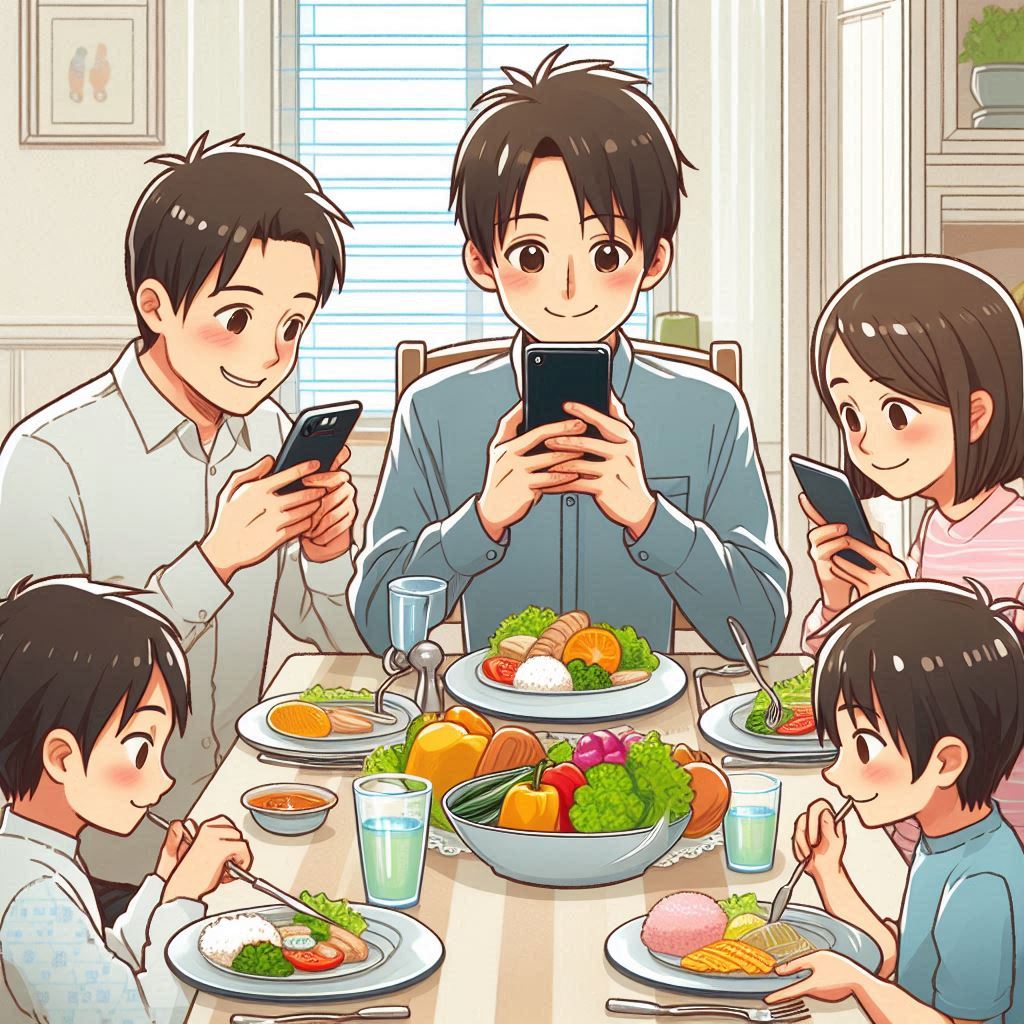 FAMILIA COMIENDO