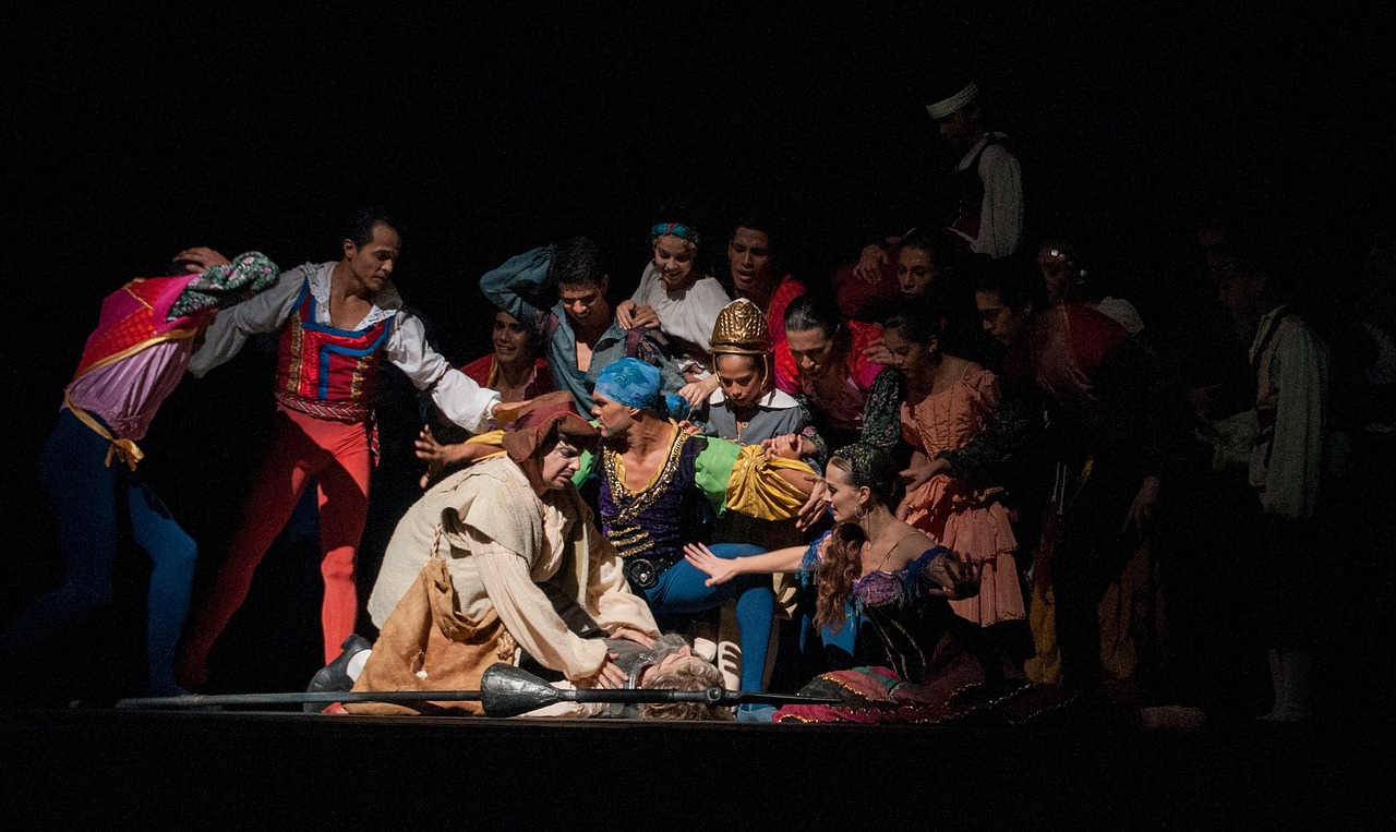 Escena de ballet sobre la obra "Don Quijote de la Mancha" de Miguel de Cervantes  