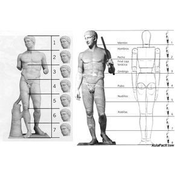 Los griegos planteaban las proporciones a partir de la cabeza, 7 cabezas.