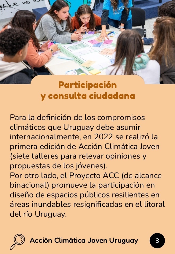 Información sobre acción climática joven