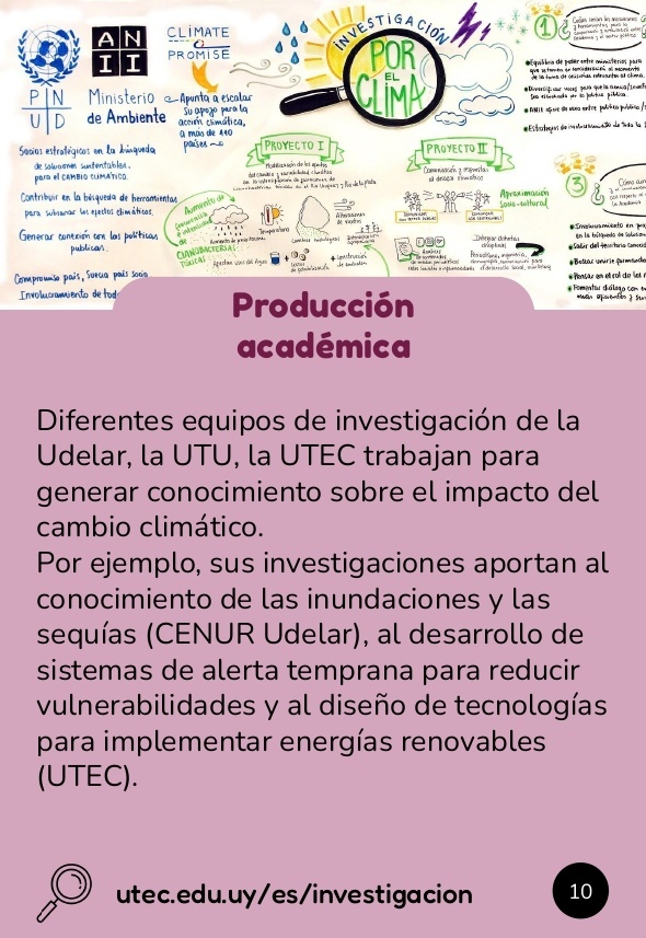 Información sobre la producción académica en Uruguay (UTU - UTEC - Udelar - ANII)