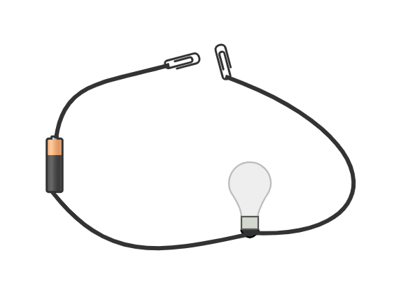 Circuito eléctrico sencillo abierto