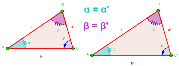 Primer Criterio Semejanza De Triángulos 1815
