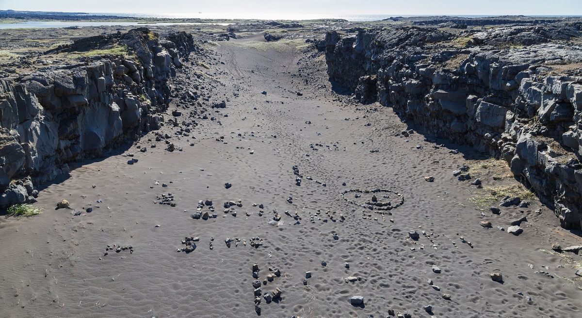 Límite entre las placas tectónicas de Eurasia y Norteamérica, Suðurnes, Islandia.