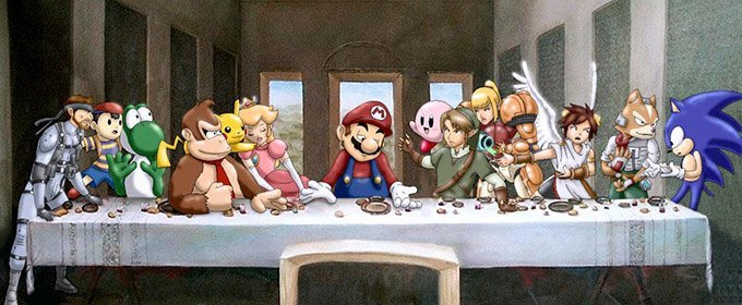 La última cena por Mario Bros