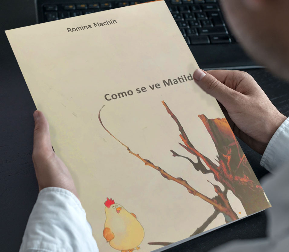 Tapa del libro COMO SE VE MATILDE con el nombre de la autora: Romina Machín.