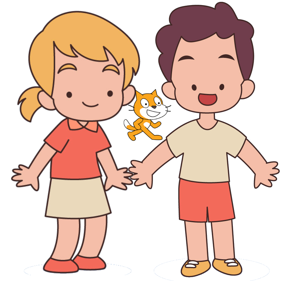 Niños con gatito de Scratch