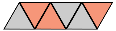 Romboide de triángulos
