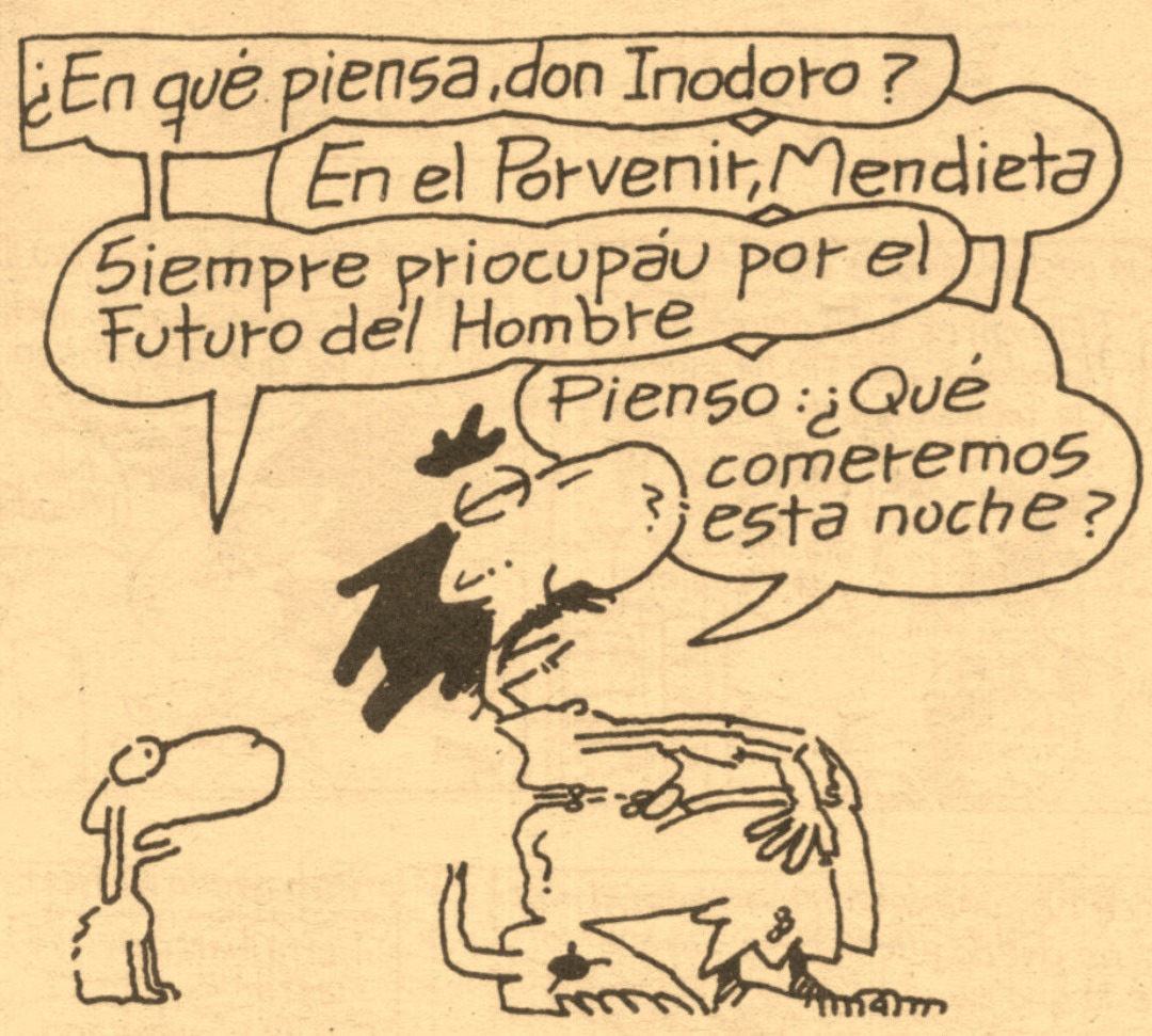 Diálogo entre Inodoro Pereyra y Mendieta.